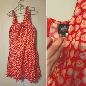 Retrolicious Candy Hearts A-line Dress with Pockets - Size 1xl
